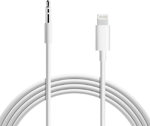 سلك ONGAHON Aux لهاتف iPhone، كابل Aux معتمد من MFi بطول 3.3FT لستيريو السيارة المنزلي ومكبر الصوت وسماعات الرأس المتوافقة مع iPhone 14 13 12 11 Pro Max 5 6 7 8 Plus X XR XS iPad iPod in Kuwait