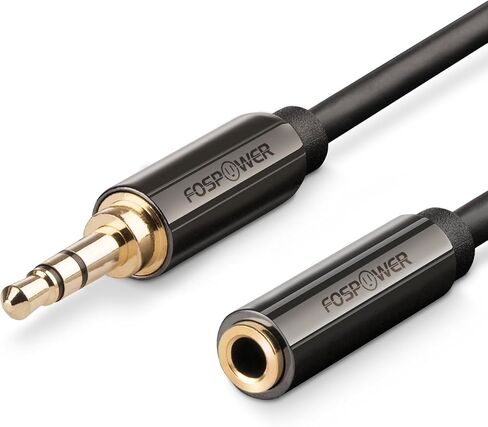 FosPower 3.5mm Male to Female Audio Extension Cable, 24K Gold Plated, 6 FT in Kuwait