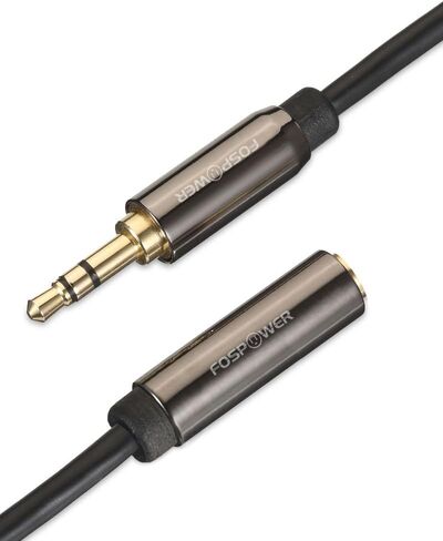 FosPower 3.5mm Male to Female Audio Extension Cable, 24K Gold Plated, 6 FT in Kuwait
