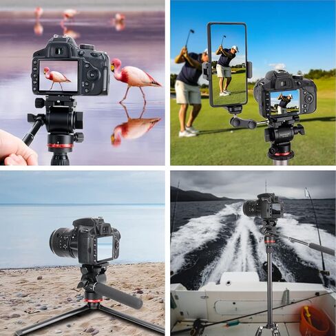 حامل ثلاثي الرأس مدمج من كولهاودا مع لوحة من نوع أرككا لكاميرات الفيديو المدمجة، كاميرات فيديو غير عاكسة وكاميرات دي اس ال ار، تحميل يصل إلى 3 كجم - VL305Q in Kuwait