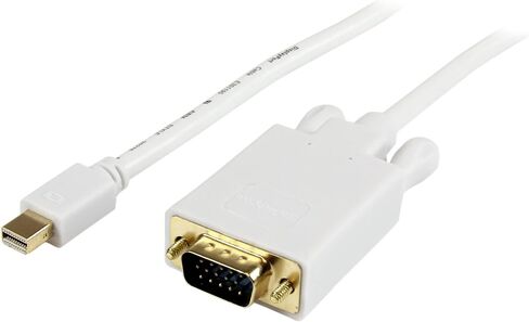 StarTech.com 10 ft Mini DisplayPort to VGA Adapter Cable - mDP to VGA Video Converter - Mini DP to VGA Cable for Mac/PC 1920x1200 - White (MDP2VGAMM10W) in Saudi Arabia
