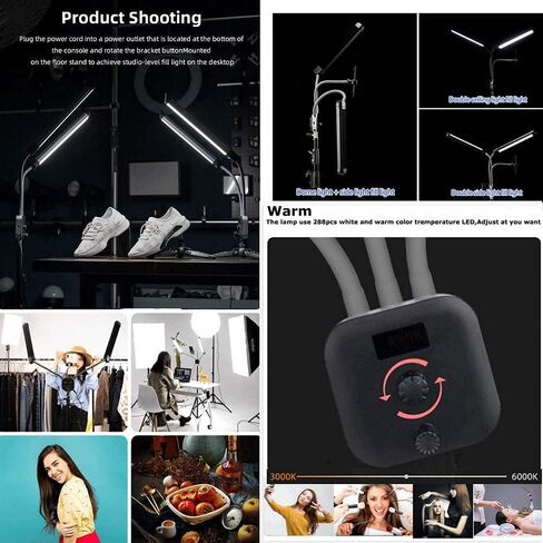 Professional Tattoo Beauty Enhancing Photography Led Ring Light led Photography Double arm Fill Light Celebrity Live Streaming Selfie Light Ight (FX-800 with Mirror +Batteries) in Kuwait