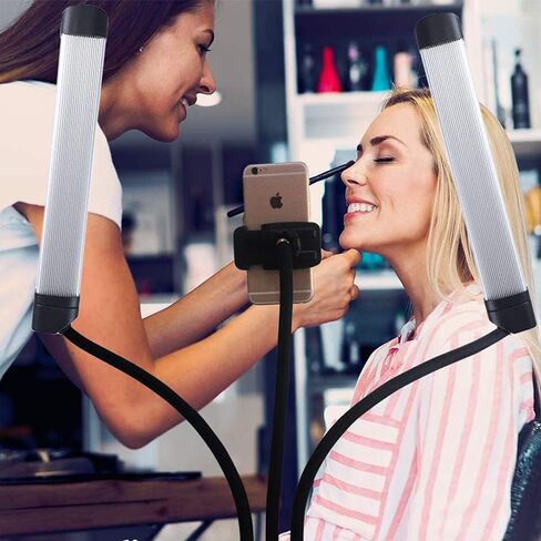 Professional Tattoo Beauty Enhancing Photography Led Ring Light led Photography Double arm Fill Light Celebrity Live Streaming Selfie Light Ight (FX-800 with Mirror +Batteries) in Kuwait