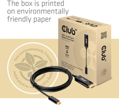 Club 3D CAC-1334 HDMI 2.0 إلى USB Type C 4K60 هرتز M/M كابل نشط 1.8 متر - 6 قدم in Kuwait