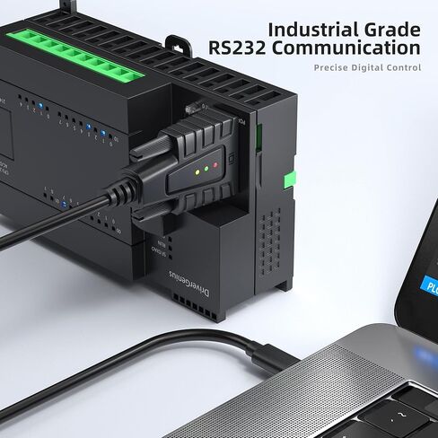 محول DriverGenius USB232A-B-C، USB C إلى Serial RS232 DB9 مع 3 مصابيح LED - Windows 11 وmacOS 14 Sonoma (3 أقدام/1 متر) in Kuwait