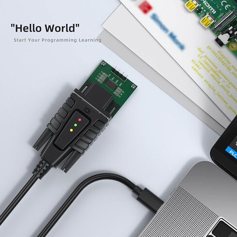 محول DriverGenius USB232A-B-C، USB C إلى Serial RS232 DB9 مع 3 مصابيح LED - Windows 11 وmacOS 14 Sonoma (3 أقدام/1 متر) in Kuwait