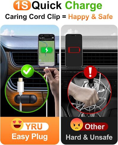 YRU True Military-Grade [360° Rotation Suction] 2026 Ultimate Car Phone Holder Mount【90+LBS Safest Strongest & Patent Certs】 Dash Windshield for iPhone 17 16 Pro Max Speakerphones, Gloss Black in Kuwait