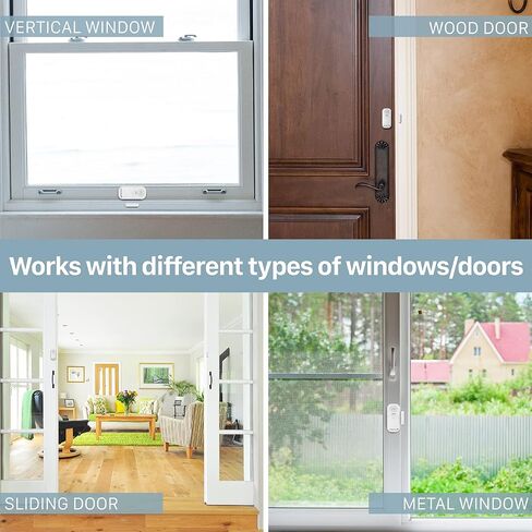 Fosmon Wireless Door Alarms for Home Security with Remote, 130dB Door and Window Alarms Sensors, (Battery-Powered), Kids Safety, Dementia Patients, Pool Door Alarm (1-Pack) in Kuwait