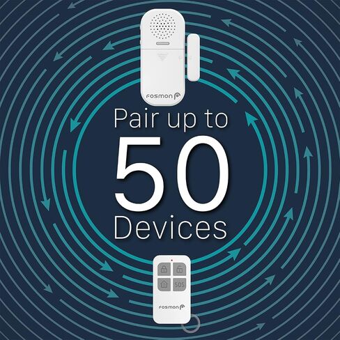 Fosmon Wireless Door Alarms for Home Security with Remote, 130dB Door and Window Alarms Sensors, (Battery-Powered), Kids Safety, Dementia Patients, Pool Door Alarm (1-Pack) in Kuwait