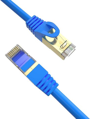 Postta CAT7 (10 قدم) 10 جيجابت 600 ميجا هرتز شبكة إيثرنت تصحيح كابل SSTP/SFTP مزدوج محمي RJ45 LAN الحبل -1 حزمة (أزرق) in Kuwait