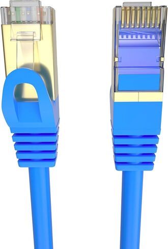 Postta CAT7 (10 قدم) 10 جيجابت 600 ميجا هرتز شبكة إيثرنت تصحيح كابل SSTP/SFTP مزدوج محمي RJ45 LAN الحبل -1 حزمة (أزرق) in Kuwait