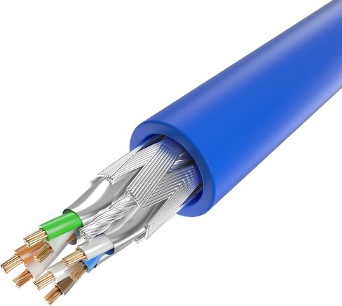 Postta CAT7 (10 قدم) 10 جيجابت 600 ميجا هرتز شبكة إيثرنت تصحيح كابل SSTP/SFTP مزدوج محمي RJ45 LAN الحبل -1 حزمة (أزرق) in Kuwait