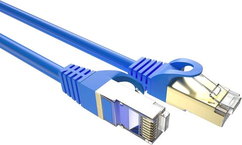 Postta CAT7 (10 قدم) 10 جيجابت 600 ميجا هرتز شبكة إيثرنت تصحيح كابل SSTP/SFTP مزدوج محمي RJ45 LAN الحبل -1 حزمة (أزرق) in Kuwait