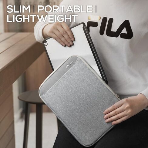 جراب آيباد برو 11 2018 جديد، Nacuwa 9.7-10.5 بوصة جراب تابلت متوافق مع آيباد إير / إير 2، آيباد 1/2/3/4، آيباد ميني، جالاكسي آيباد، مناسب لأقلام ابل ولوحة مفاتيح ذكية مع جيب رمادي in Kuwait