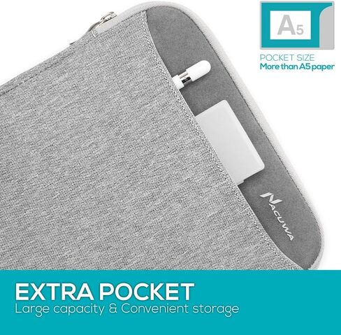 جراب آيباد برو 11 2018 جديد، Nacuwa 9.7-10.5 بوصة جراب تابلت متوافق مع آيباد إير / إير 2، آيباد 1/2/3/4، آيباد ميني، جالاكسي آيباد، مناسب لأقلام ابل ولوحة مفاتيح ذكية مع جيب رمادي in Kuwait