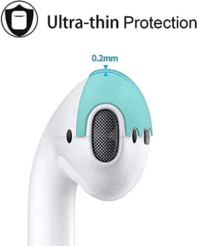 [7 أزواج] Loirtlluy 2021 مطورة Airpods 2 و 1 غطاء سماعات أذن، أغطية وسائد سيليكون سائلة [تناسب حافظة الشحن]، ملحقات واقية مضادة للانزلاق متوافقة مع Airpods 2 و 1 in Kuwait