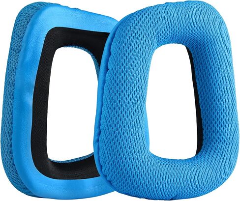 Geekria Mesh Fabric Replacement Ear Pads for Logitech G930, G430, G432, G332, G35, F450 Headphones Ear Cushions, Repair Parts with Video Guide (Blue) in Kuwait