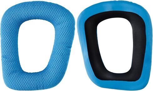 Geekria Mesh Fabric Replacement Ear Pads for Logitech G930, G430, G432, G332, G35, F450 Headphones Ear Cushions, Repair Parts with Video Guide (Blue) in Kuwait