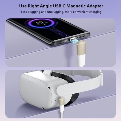 Magnetic USB C Adapter 40Gbps 2Pack Right Angle USB C Magnetic Adapter -3 Tips with USB4 8K 60Hz 140w Fast Charging for MacBook Pro and Most USB Type C Devices in Kuwait