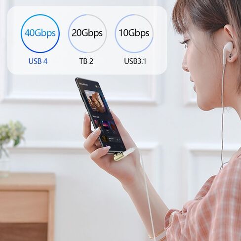 Magnetic USB C Adapter 40Gbps 2Pack Right Angle USB C Magnetic Adapter -3 Tips with USB4 8K 60Hz 140w Fast Charging for MacBook Pro and Most USB Type C Devices in Kuwait