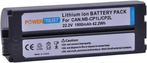PowerTrust 1x NB-CP2L CP2L CP1L بطارية قابلة للشحن وشاحن لطابعات الصور Canon SELPHY CP100 CP200 CP220 CP300 CP330 CP400 CP510 CP600 CP710 CP730 CP770 CP780 CP790 CP800 CP900 CP910 CP1200 in Saudi Arabia
