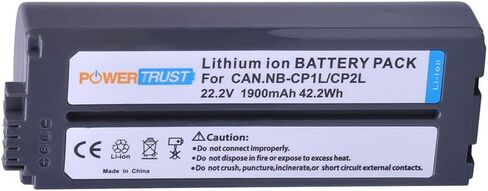 PowerTrust 1x NB-CP2L CP2L CP1L بطارية قابلة للشحن وشاحن لطابعات الصور Canon SELPHY CP100 CP200 CP220 CP300 CP330 CP400 CP510 CP600 CP710 CP730 CP770 CP780 CP790 CP800 CP900 CP910 CP1200 in Saudi Arabia