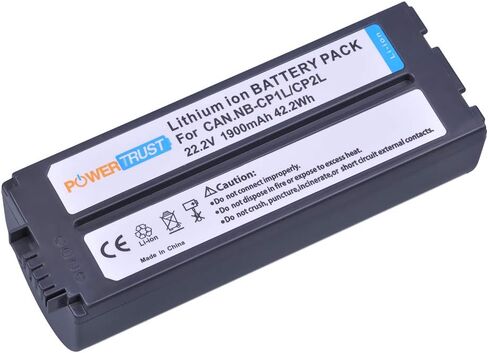PowerTrust 1x NB-CP2L CP2L CP1L بطارية قابلة للشحن وشاحن لطابعات الصور Canon SELPHY CP100 CP200 CP220 CP300 CP330 CP400 CP510 CP600 CP710 CP730 CP770 CP780 CP790 CP800 CP900 CP910 CP1200 in Saudi Arabia