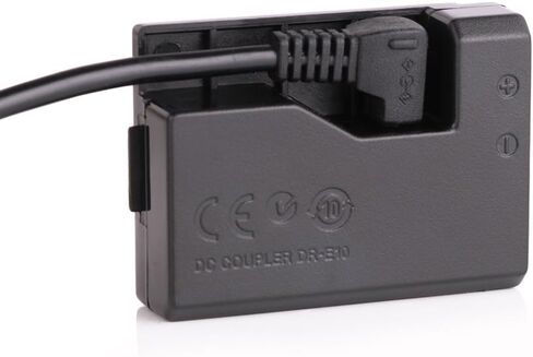 CCYC DR-E10 DC Coupler Replace of LP-E10 Battery and USB DC Converter Power Cable Replacement for ACK-E10 AC Power Adapter, Suit for Canon EOS Rebel T3, T5, T6, EOS 1100D, 1200D, 1300D Cameras in Kuwait