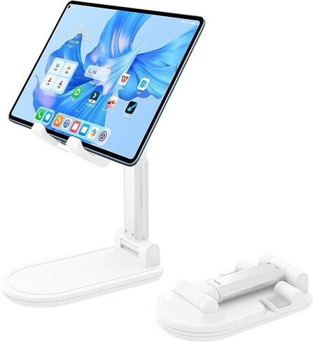 TAPMEI Cellphone Stand Adjustable & Foldable with Heavy and Thickened Metal Base for Desk Compatible with Smartphone Tablets and All 4-13 Inches Devices in Kuwait
