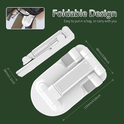 TAPMEI Cellphone Stand Adjustable & Foldable with Heavy and Thickened Metal Base for Desk Compatible with Smartphone Tablets and All 4-13 Inches Devices in Kuwait