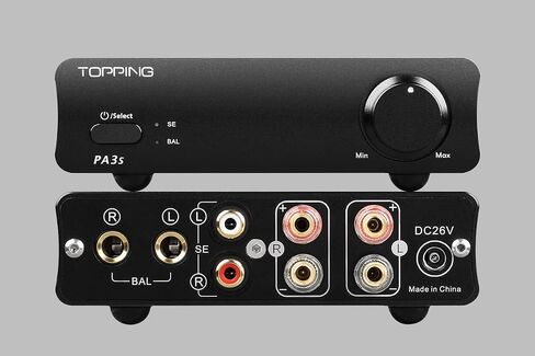 مضخم الطاقة PA3S MA120702 x 2 فئة D متوازن بالكامل ذو طرف واحد AMP 80 وات x 2 RCA TRS مضخم صوت ستيريو منزلي (أسود) in Kuwait