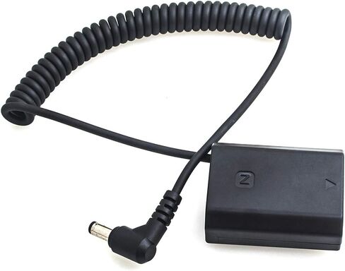 Fotga Extendable Power Cable Adapter for DC Connector to Decoded DC Coupler Dummy Battery NP-FW50 for Sony A7 A7R A7S II A5100 A6000 A6100 A6300 A6400 A6500 DSC-RX10 II III IV ZV-E10 Vlog Camera in Saudi Arabia