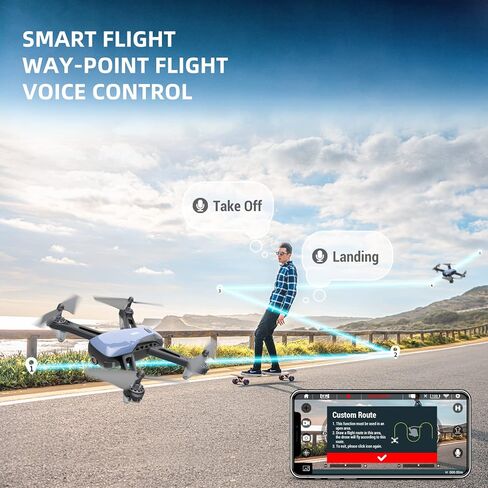 تشيروينج طائرة درون U89S بكاميرا 1080P للاطفال والكبار، طائرة درون رباعية المراوح لايف اف بي في للمبتدئين مع مفتاح واحد للاقلاع/الايقاف، تثبيت الارتفاع، تحكم صوتي، انقلاب ثلاثي الابعاد in Kuwait