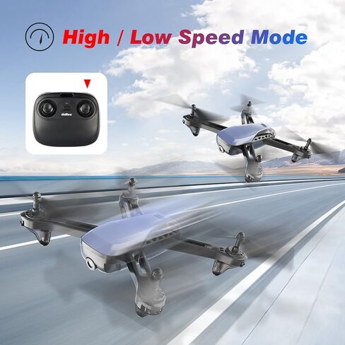 تشيروينج طائرة درون U89S بكاميرا 1080P للاطفال والكبار، طائرة درون رباعية المراوح لايف اف بي في للمبتدئين مع مفتاح واحد للاقلاع/الايقاف، تثبيت الارتفاع، تحكم صوتي، انقلاب ثلاثي الابعاد in Kuwait