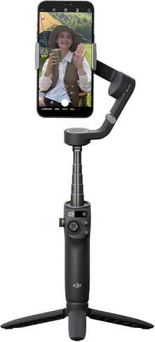 مثبت جيمبال DJI Osmo Mobile 6 للهواتف الذكية، جيمبال للهاتف ثلاثي المحاور، قضيب تمديد مدمج، تتبع الأشياء، محمول وقابل للطي، مثبت مدونة فيديو، رمادي داكن in Kuwait