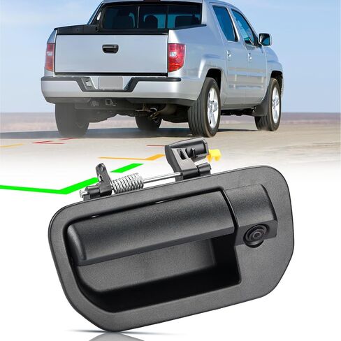 ISSYAUTO Backup Camera Compatible with 2006-2014 Ridgeline Truck Rear View Camera Tailgate Handle Backup Camera, Fits Aftermarket Display in Kuwait