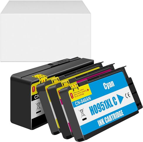 Acaves 950XL 951XL Combo Pack High Yield Replacment for HP 950 951 Ink Cartridges Work with HP OfficeJet Pro 8100 8110 8600 8610 8615 8616 8620 8625 8630 8640 8660 Printers, 4 Pack, XX-Large in Kuwait