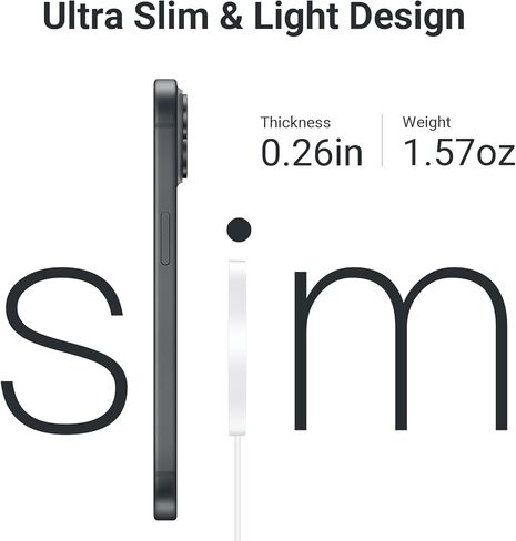 شاحن لاسلكي مغناطيسي متوافق مع شاحن MagSafe/iPhone15/14/13/12 Pro/Pro Max/Plus/Mini/AirPods 3/2/Pro، لوحة شحن سريعة مغناطيسية LED بقدرة 15 وات مع منافذ شحن مزدوجة in Kuwait