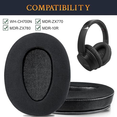 سولويت وسائد اذن بديلة من جل التبريد لسوني WH-CH700N (WHCH700N) وMDR-ZX780 (ZX780DC)/MDR-ZX770 (ZX770BN ZX770BT)، وسائد اذن لسماعات الرأس MDR-10R (10RNC 10RBT) in Kuwait