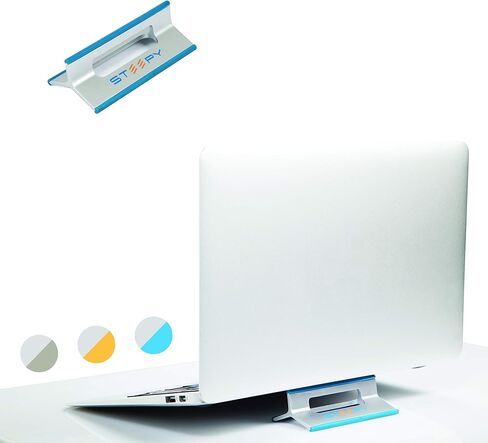 Steepy Laptop Stand Riser إسفين دعم مكتب مكتب التهوية ملحق تبريد البلاستيك المحمول خفيف الوزن متوافق مع الأجهزة اللوحية والهواتف الذكية (المحيط الأزرق) in Kuwait