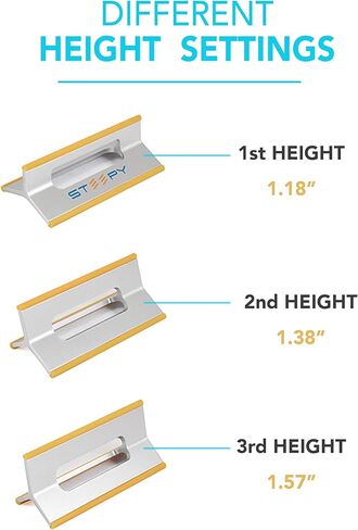 Steepy Laptop Stand Riser إسفين دعم مكتب مكتب التهوية ملحق تبريد البلاستيك المحمول خفيف الوزن متوافق مع الأجهزة اللوحية والهواتف الذكية (المحيط الأزرق) in Kuwait