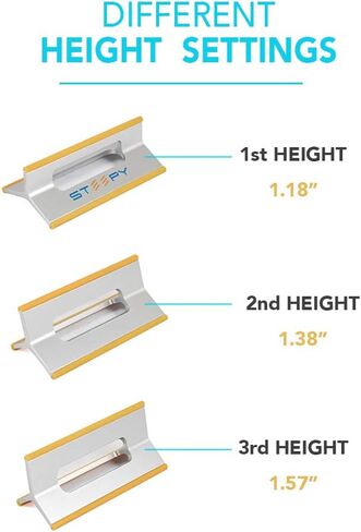Steepy Portable Laptop Stand for Desk Adjustable Height, 13-17 Inch Devices | Laptop Holder - Computer Stand for Cooling, Foldable, Portable, Ergonomic, Comfort, Slip-Proof, Sturdy Design, Universal Fit in Kuwait