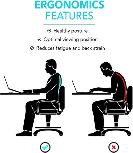 Steepy Portable Laptop Stand for Desk Adjustable Height, 13-17 Inch Devices | Laptop Holder - Computer Stand for Cooling, Foldable, Portable, Ergonomic, Comfort, Slip-Proof, Sturdy Design, Universal Fit in Kuwait