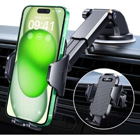 VANMASS【Extra Large Upgraded 2023 Car Phone Mount 【Military-Grade Plus & Strongest Suction】 Cell Phone Holder Dashboard Windshield Vent Handsfree Stand Universal for iPhone 15 Pro Max 14 Samsung in Kuwait