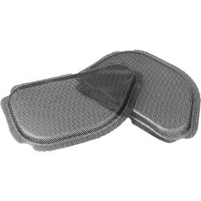 Black Metal Fairing Mesh Front Speaker Grills Cover Trim Replacement For Harley Road Glide FLTR 1998-2013