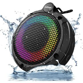 Ortizan Bluetooth Shower Speaker, IPX7 Waterproof Wireless Speaker with LED Light, 8W Loud Sound, 24H Playtime, Floating, Portable Mini Speakers for Kayak, Beach, Biking, Gifts for Men, Women in Kuwait