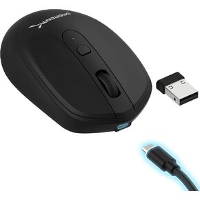 SABRENT 2.4GHz Rechargeable Wireless Mouse with Adjustable Resolution (MS-RCWM)