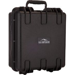 Monoprice Weatherproof Hard Case - With Customizable Foam, 7 x 6 x 2 Inch, Black - Pure Outdoor Collection