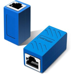 Azduou RJ45 Inline Coupler,RJ45 Coupler, Network Coupler, for Cat7/Cat6/Cat5e/cat5 Ethernet Cable Extender Connector - Female to Female, Black 20 Pack in Kuwait