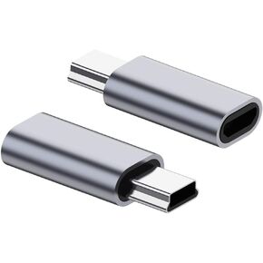 محول مايكرو USB الى ميني USB 2.0 (عبوتان) من مايكرو USB انثى الى ميني USB 2.0 ذكر يدعم الشحن ومزامنة البيانات متوافق مع وحدة تحكم بلاي ستيشن 3 ومشغل ام بي 3 وكاميرا داش وكاميرا رقمية هيرو 3+ in Kuwait